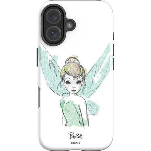 Disney Tinker Bell Watercolor Fairy Art iPhone 16 Plus Impact Case